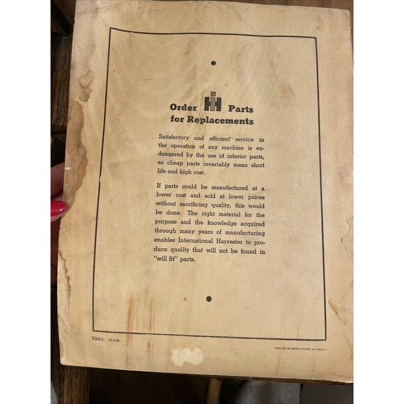 Parts Catalog for McCormick International Farm Implements Utility Tractors - Picture 9 of 12